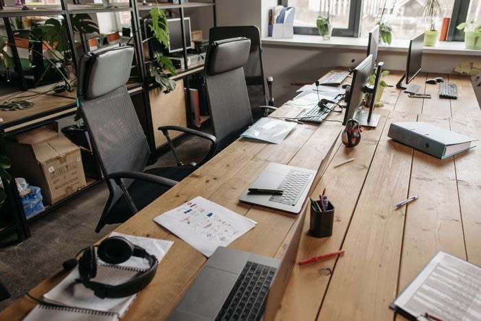 Local professionnel lumineux financé par un crédit professionnel